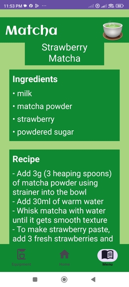 Cafe menu & recipe – screenshot 1
