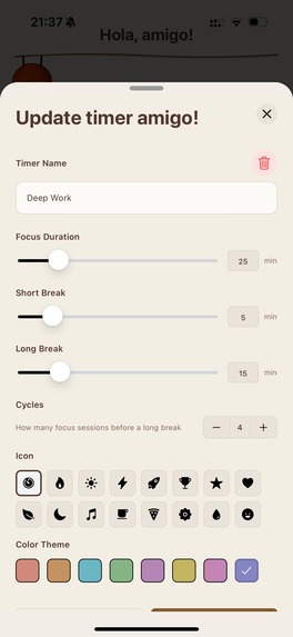 Pomodoro Timer: El Tomate – screenshot 3