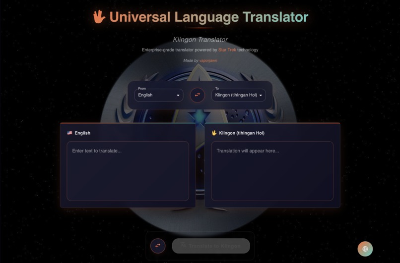 Klingon Translator – screenshot 1
