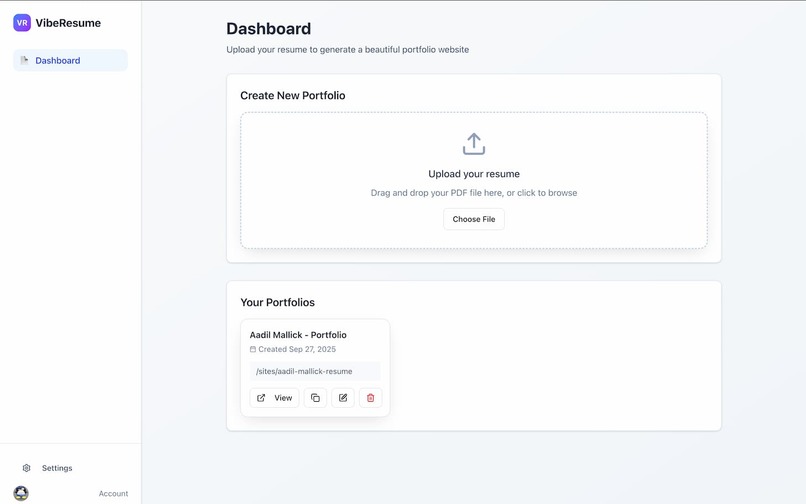 VibeResume – screenshot 2