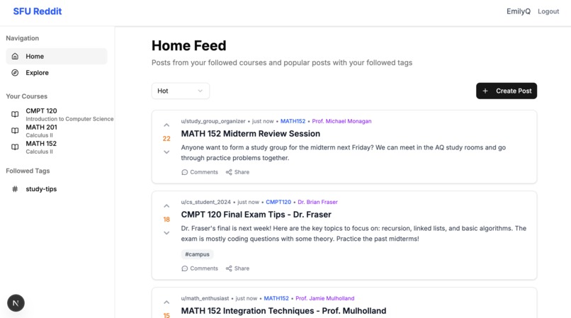 SFU Reddit – screenshot 1