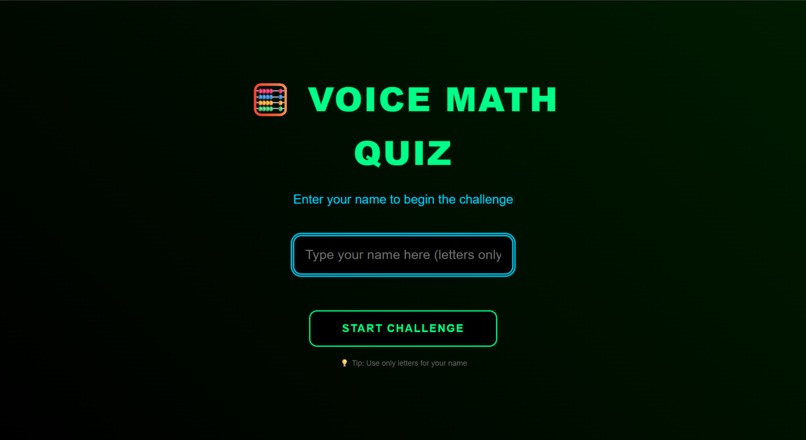 Voice Math Quiz: Accessible Learning Platform – screenshot 1
