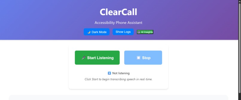 ClearCall – screenshot 1