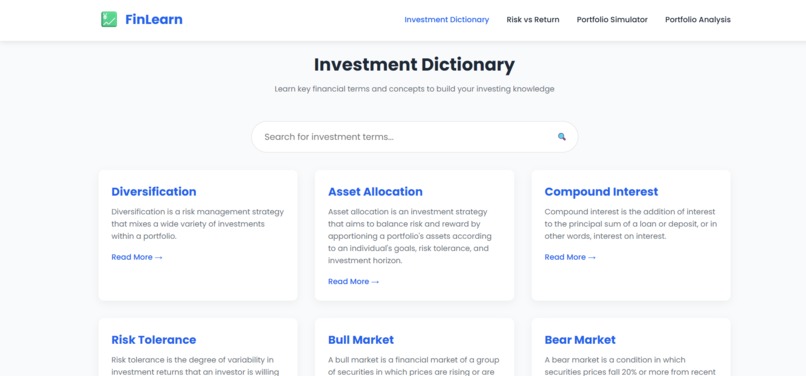 Finlearn – screenshot 3