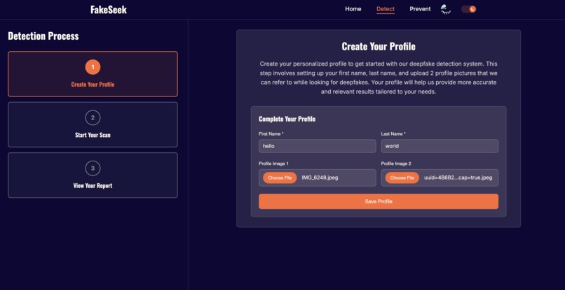 FakeSeek – screenshot 2