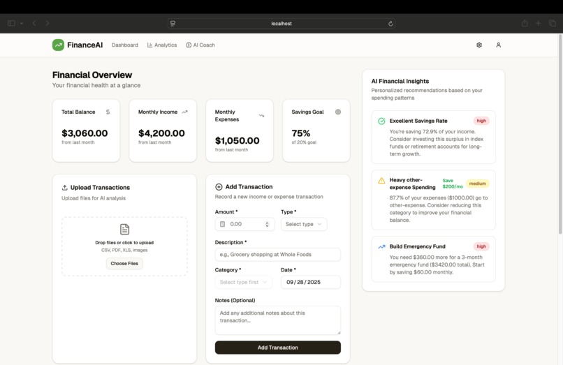 Cloudware-Finance-App – screenshot 1