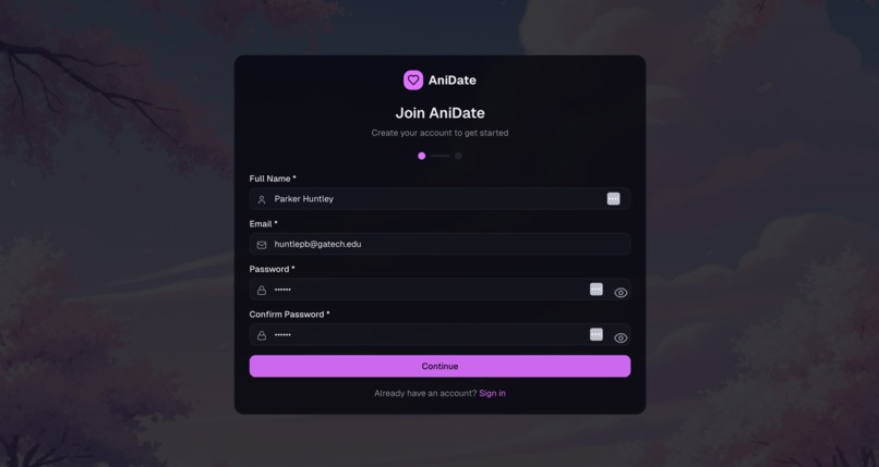 AniDate – screenshot 2