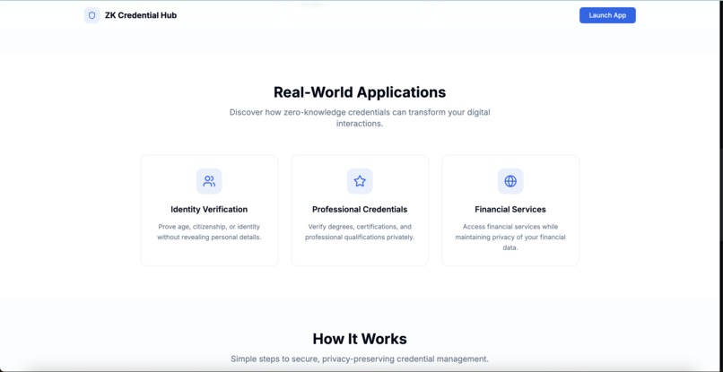ZK Credential Hub – screenshot 2