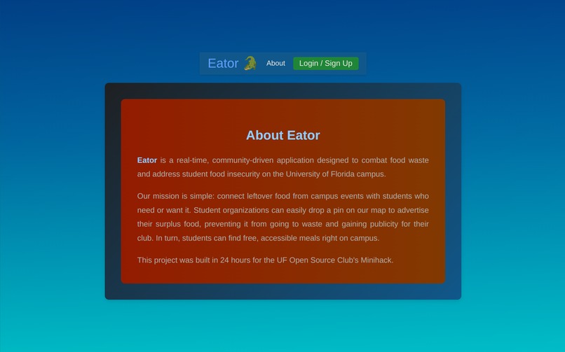 Eator: The Campus Food Finder – screenshot 1