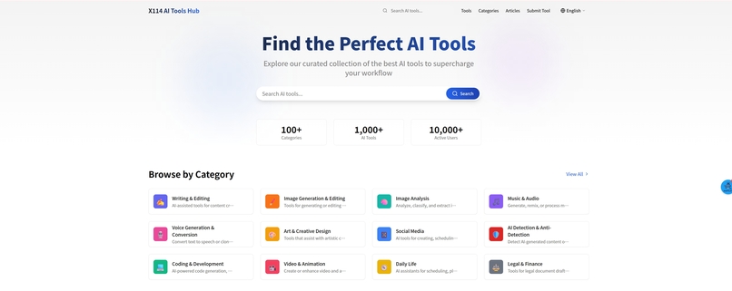 X114 AI Tools Hub – screenshot 1