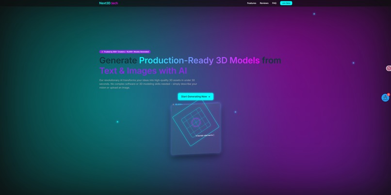 Next3D.tech | AI 3D Model Generator – screenshot 1