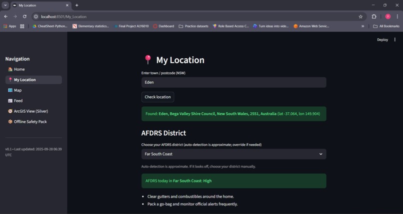 AI in the Outback — Early Warning (NSW) – screenshot 3