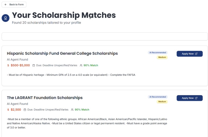 ScholarshipAI – screenshot 2