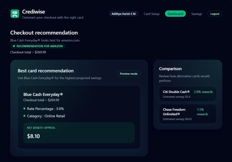 CrediWise - Use the right card, every time. – screenshot 4