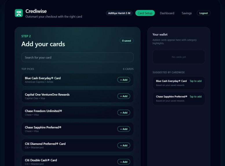 CrediWise - Use the right card, every time. – screenshot 5