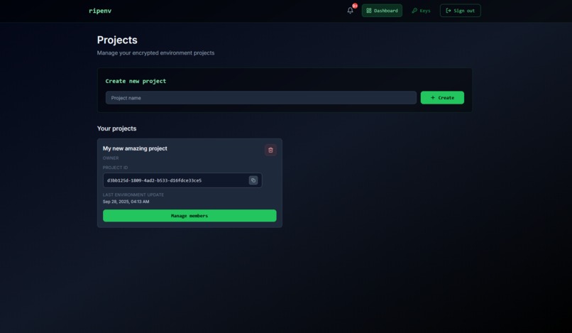 ripenv  – screenshot 3