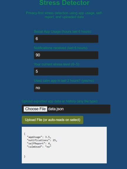 stress detector – screenshot 1