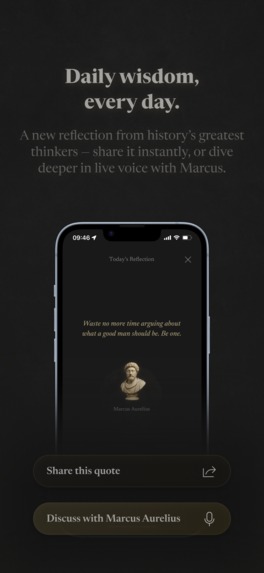 Kora – Voice chat with philosophers & daily wisdom – screenshot 1