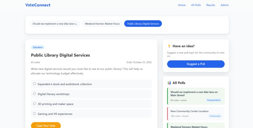 VoteConnect – screenshot 1