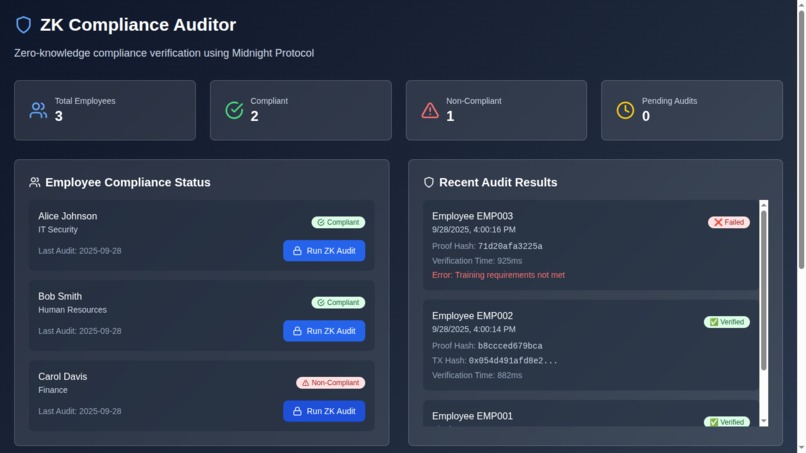 IncognitoAudit: Zero-Knowledge Compliance Auditor – screenshot 1
