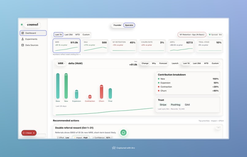 Counsel – screenshot 1