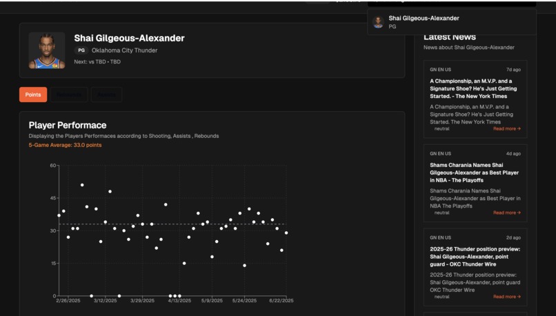 Sportfolio – screenshot 1