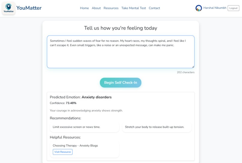 YouMatter-AI – screenshot 2