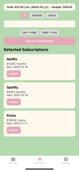 SubSense – screenshot 3