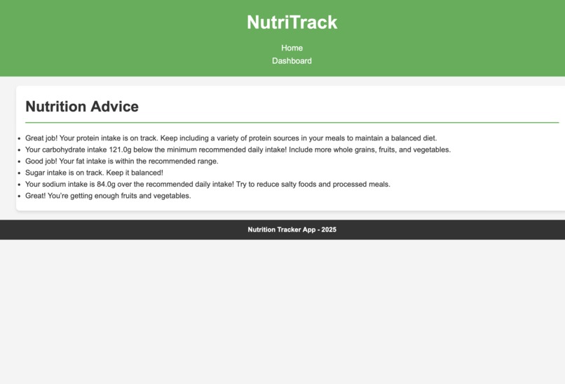 NutriTrack – screenshot 4