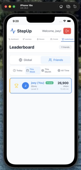 StepUp – screenshot 2