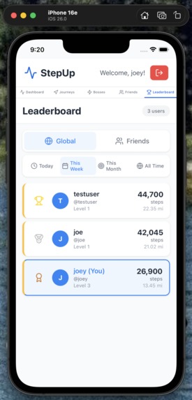 StepUp – screenshot 3