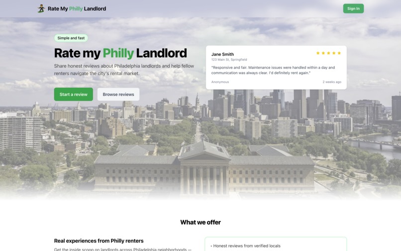 Rate My Philly Landlord – screenshot 1