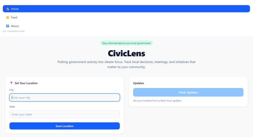 CivicLens  – screenshot 1