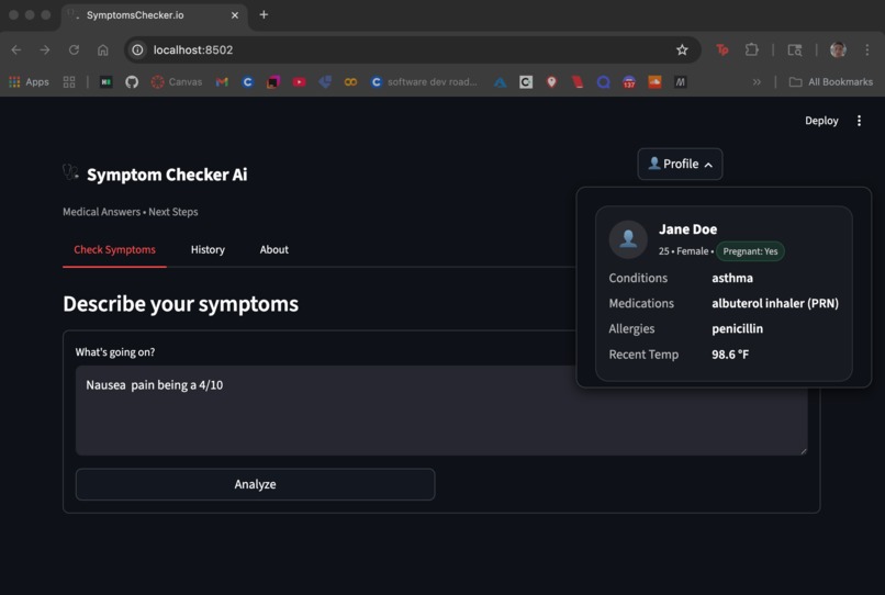 SymptomCheckerAi – screenshot 1
