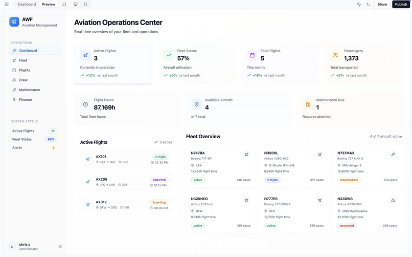 Aviation Workflow Management (AWF)  – screenshot 6