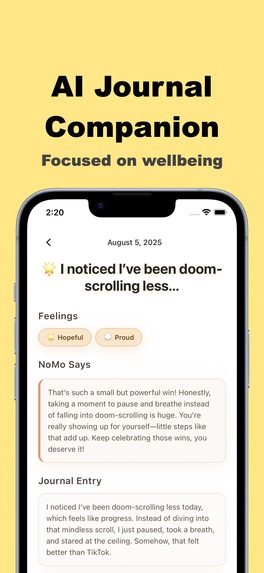 NoMo: AI Journal & Companion – screenshot 1