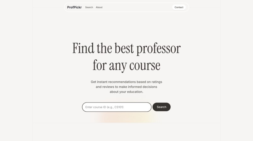 ProfPickr – screenshot 1