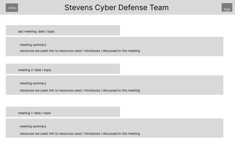 Stevens Cyber Defense Team Website – screenshot 1