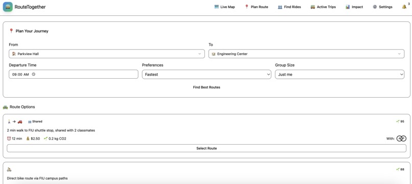 RouteTogether – screenshot 3