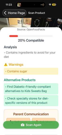 nutriLens – screenshot 2