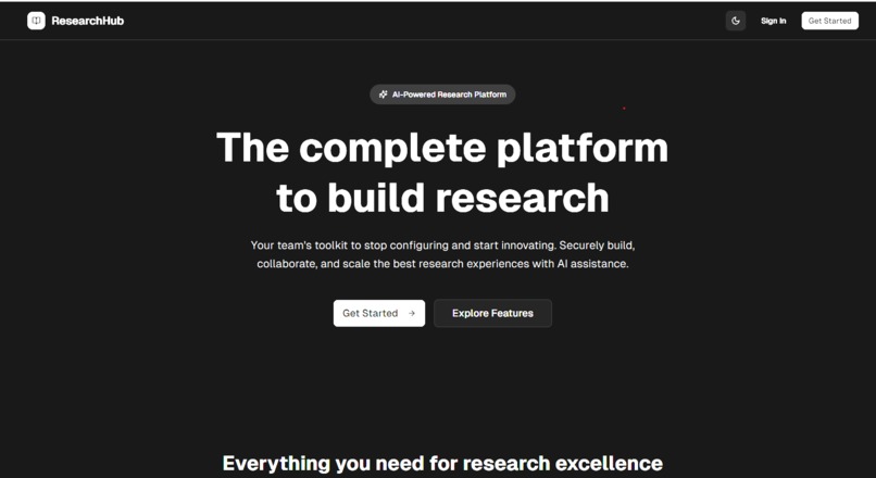 ResearchHub – screenshot 1
