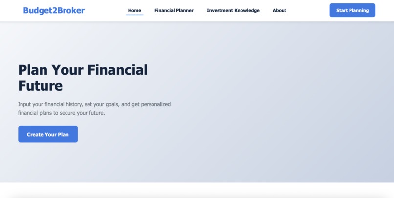 Budegt2Broker – screenshot 1