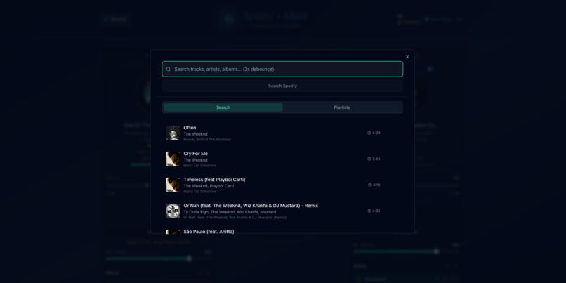 Spotify-Mixer – screenshot 1