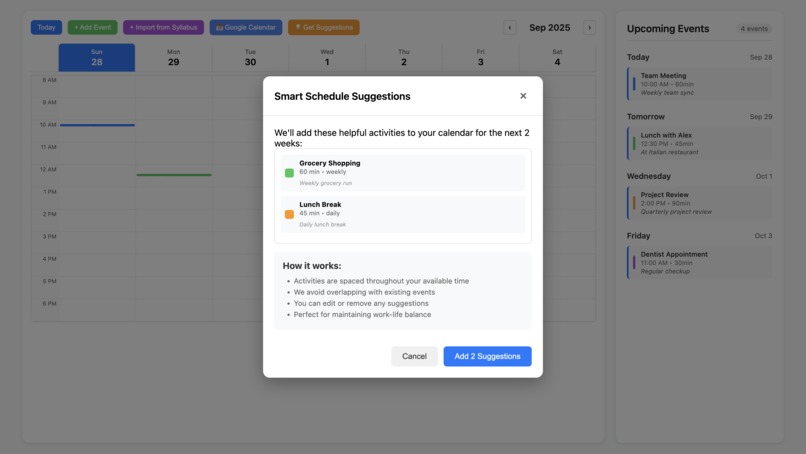 The CalendarPal – screenshot 1
