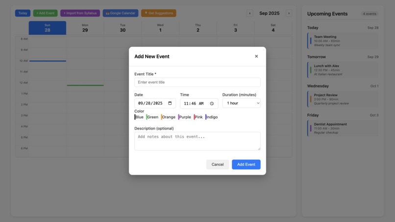 The CalendarPal – screenshot 3