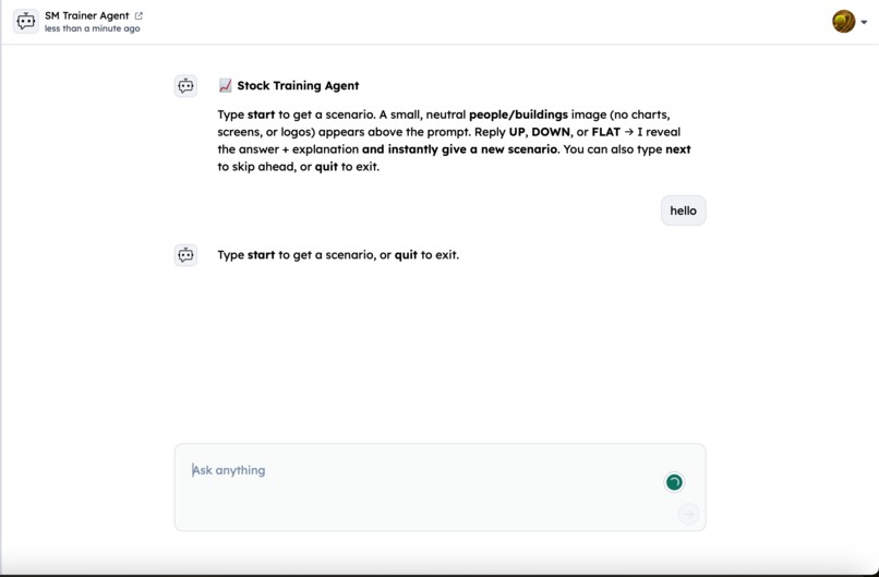 SM Trainer Agent – screenshot 1