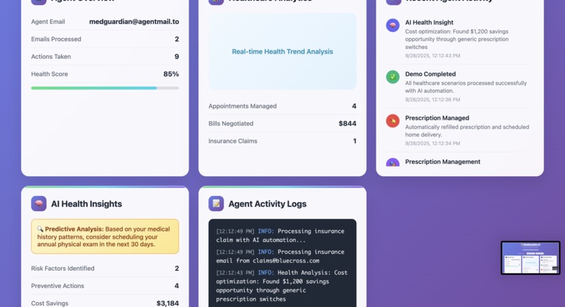 MedGuardian AI (Autonomous Healthcare Management Agent) – screenshot 2