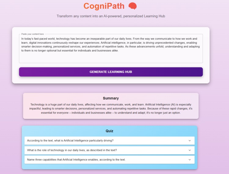 CogniPath – screenshot 3