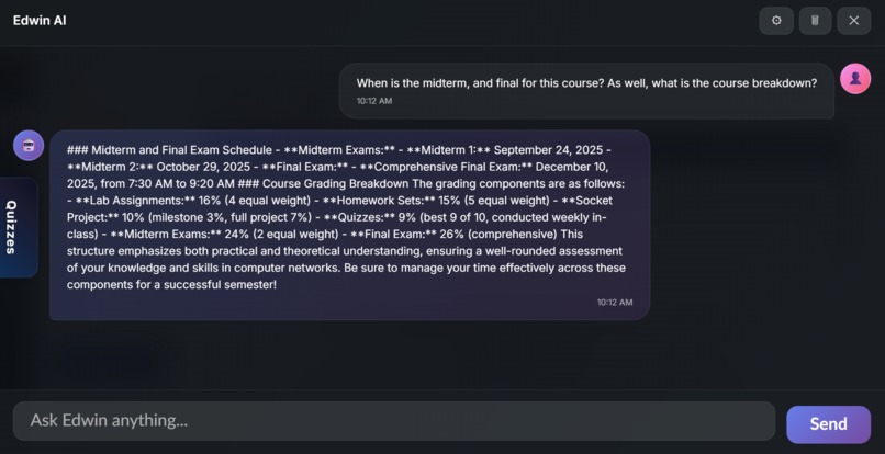 Edwin: the TA AI – screenshot 2