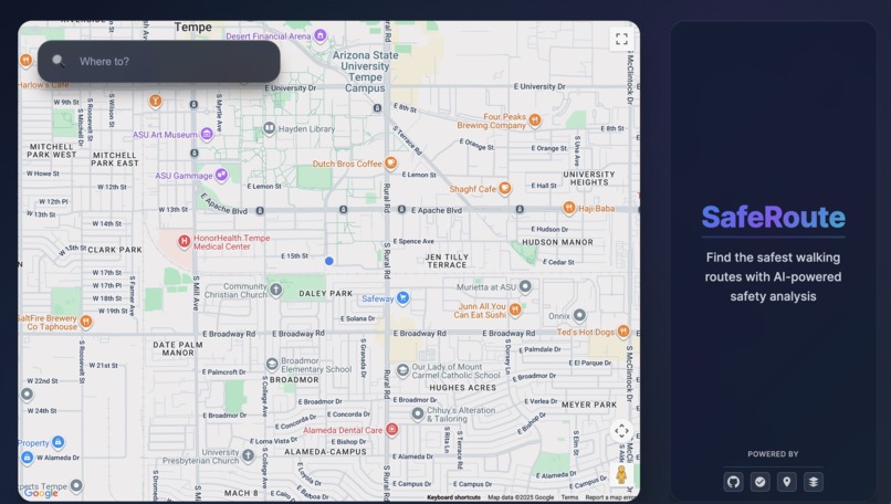 SafeRoute – screenshot 1